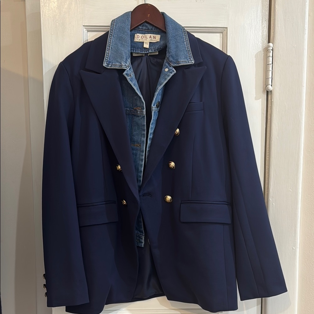 Dolan Navy Blazer with Gold Buttons from Anthropolgie.  Worn one time!